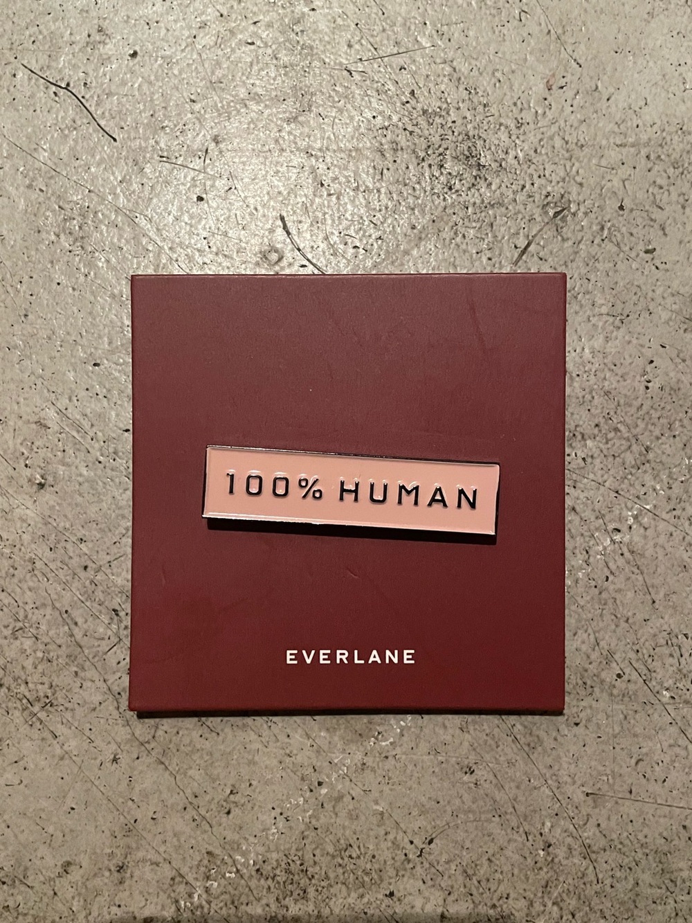 Everlane Pink '100% HUMAN' Enamel Pin